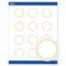 Avery Printable Round Labels with Sure Feed Technology, Gold Border with Gold Dots Design, 2" Diameter, Matte White Permanent Labels, Laser/Inkjet, 120 Total, Great for Product Labels